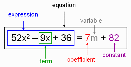 constants and variables in math